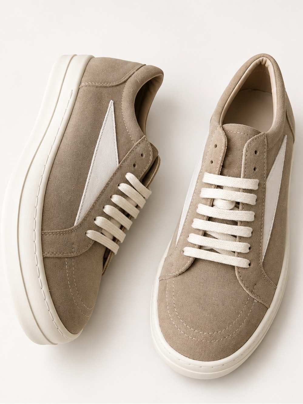 Rick Owen’s Vans style sneakers size 9 tan taupe  cream minimalist street wear